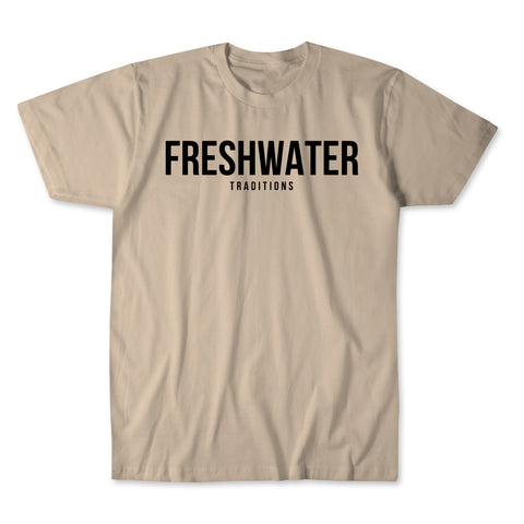 FRESHWATER TRADITIONS TEE -TAN